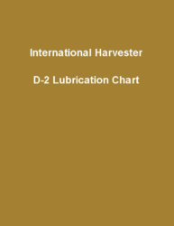International Harvester D-2 Lubrication Chart